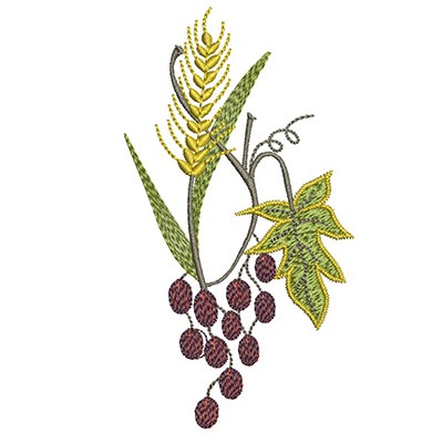 Matriz de matriz Matriz De Bordado Uvas 12 Cm